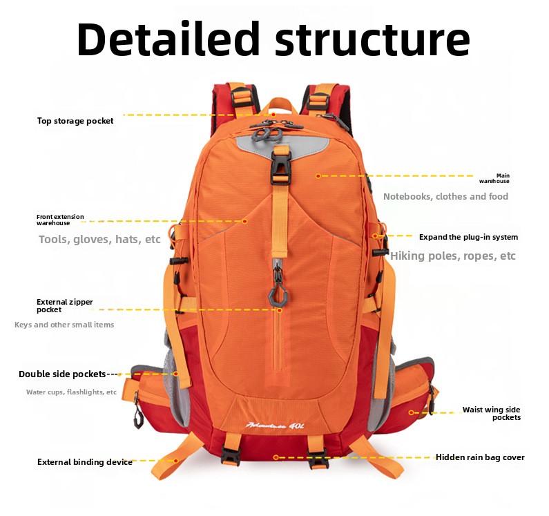 40L Waterproof Hiking Backpack - Cycling Commuter Backpack review and price